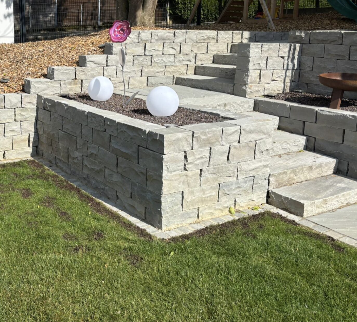 Grey Sandstone Blockstufen