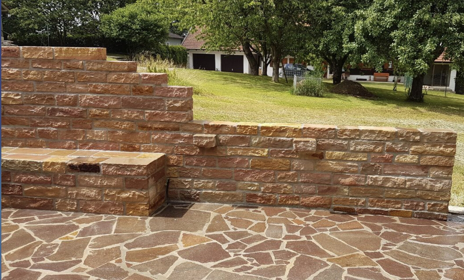 Red Sandstone Mauersteine Kindl OHG