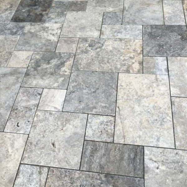 Silver Travertin Bodenplatten