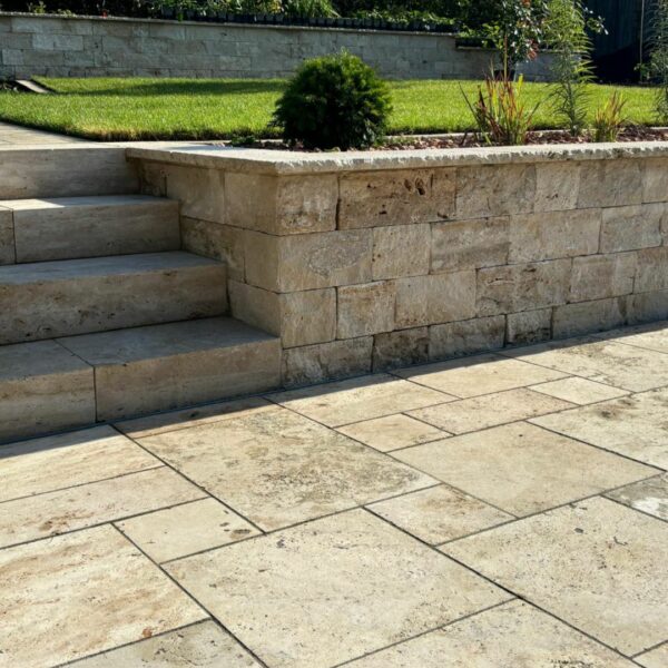 Beige Travertin Mauersteine – Bild 2