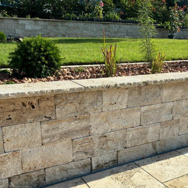 Beige Travertin Mauersteine